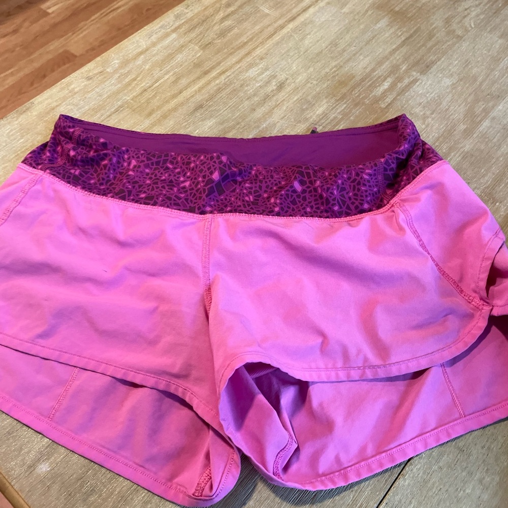 Lululemon Pink Speed Up Shorts Size 4